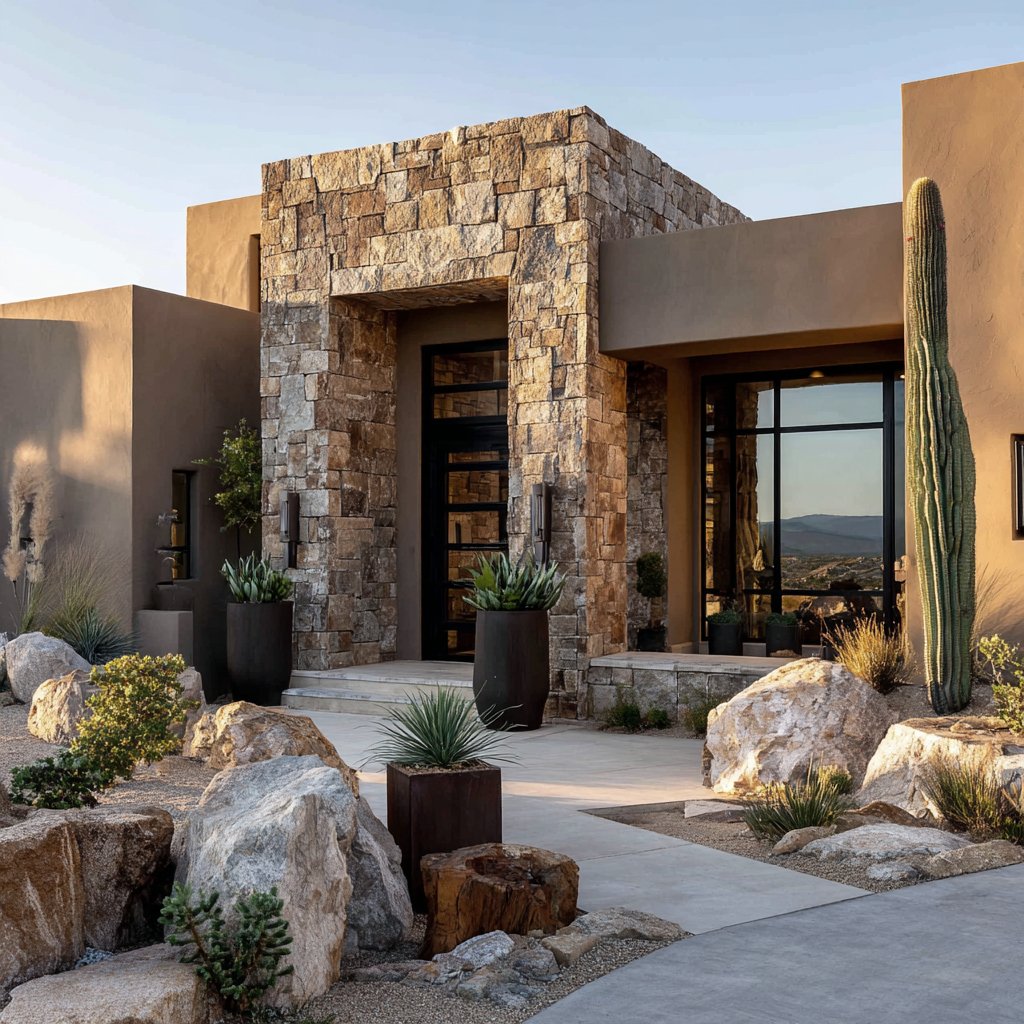 Modern desert home exterior
